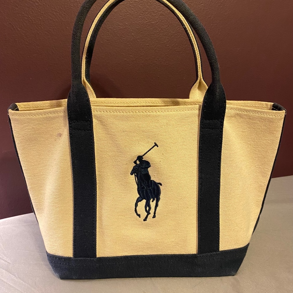 Ralph Lauren Navy & Ivory Purse